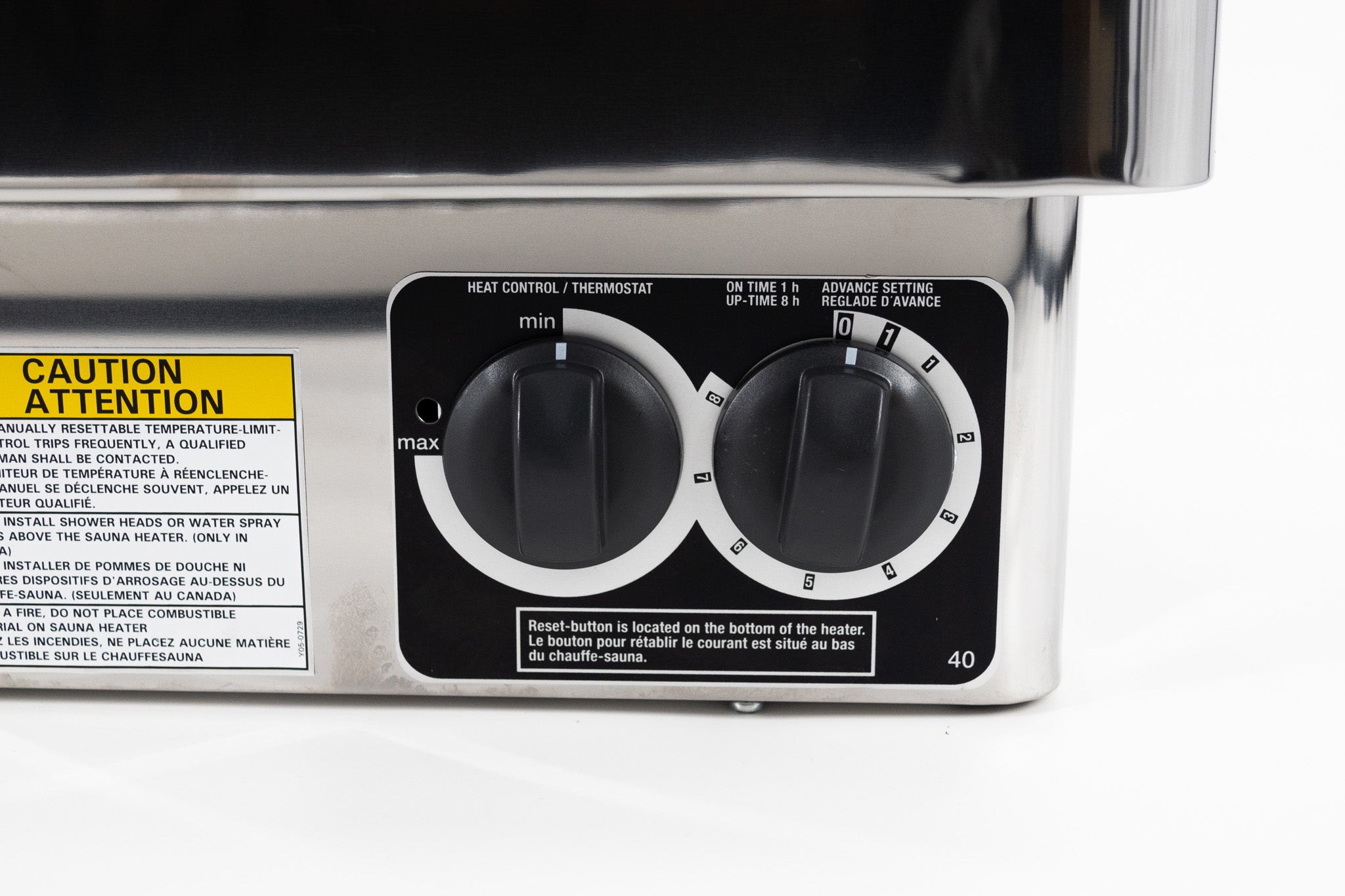 KIP Series 6kW Stainless Steel Sauna Heater at 240V 1PH with Built-In Time and Temperature Controls