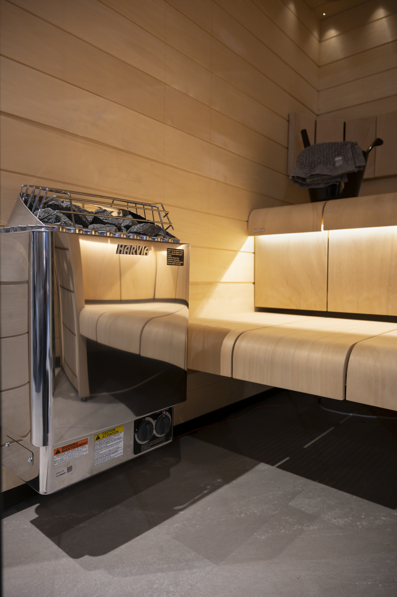 KIP Series 8kW Stainless Steel Sauna Heater at 240V 1PH with Built-In Time and Temperature Controls