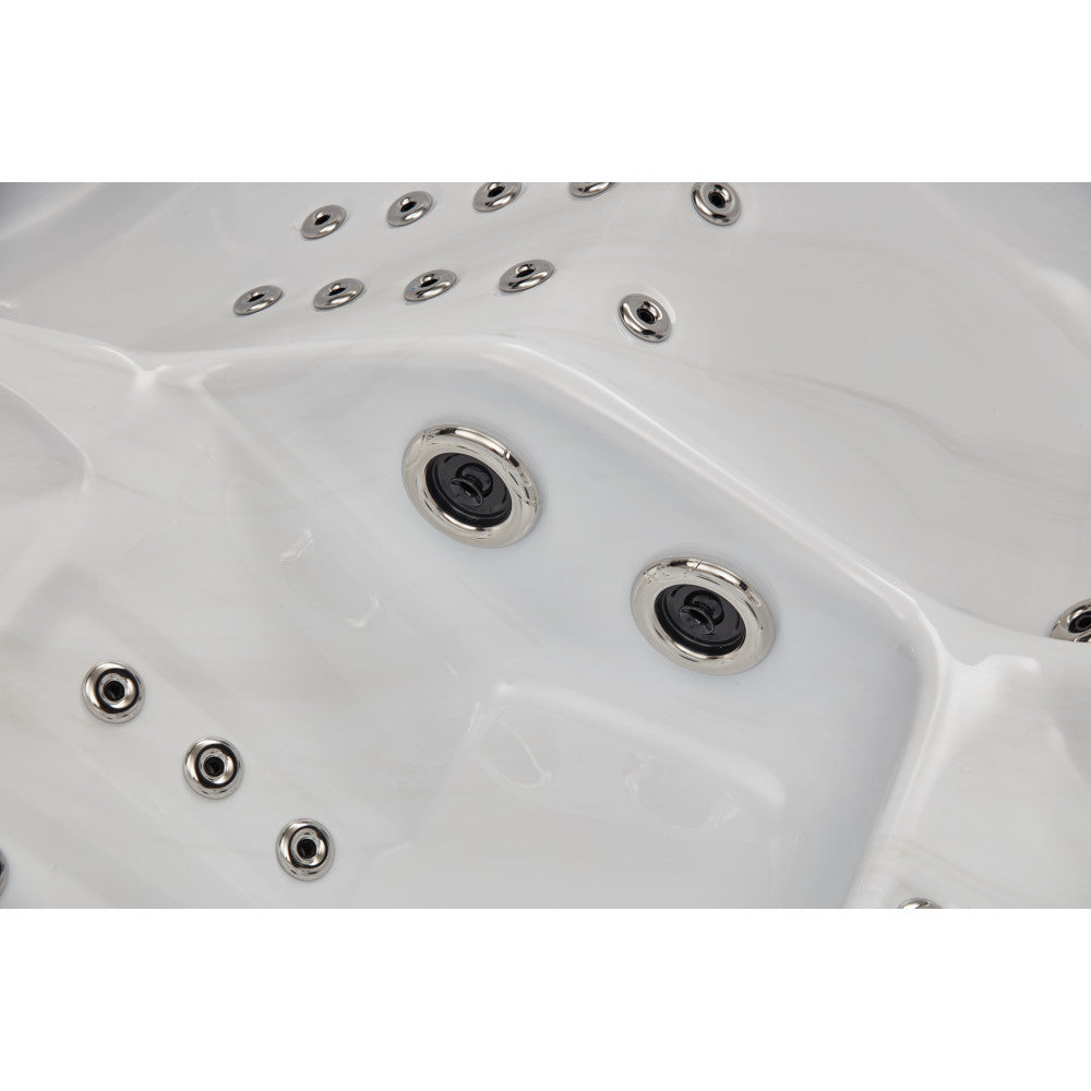 Luxury Spas Casey 3 Person Hot Tub — 47 Stainless Steel Jet Spa (WS-595)