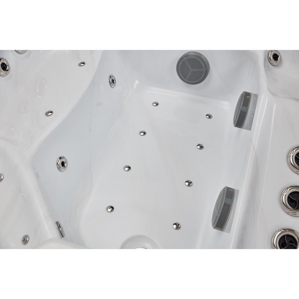 Luxury Spas Danika 5 Person Hot Tub — 84 Stainless Steel Jet Spa (WS-591)