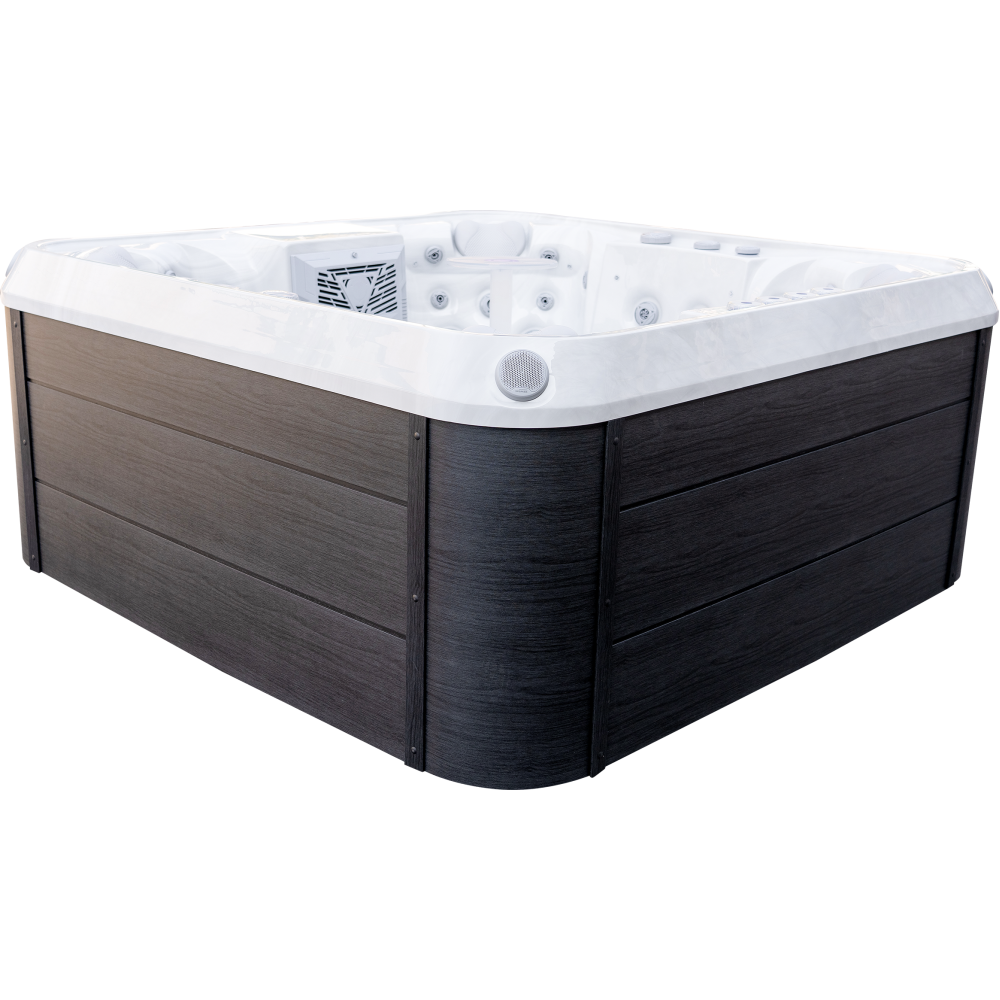 Luxury Spas Denali 7 Person Hot Tub — 60 Jet Premium Spa with Waterfall (WS-006)