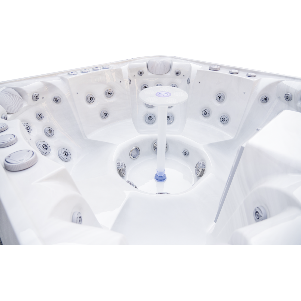 Luxury Spas Denali 7 Person Hot Tub — 60 Jet Premium Spa with Waterfall (WS-006)