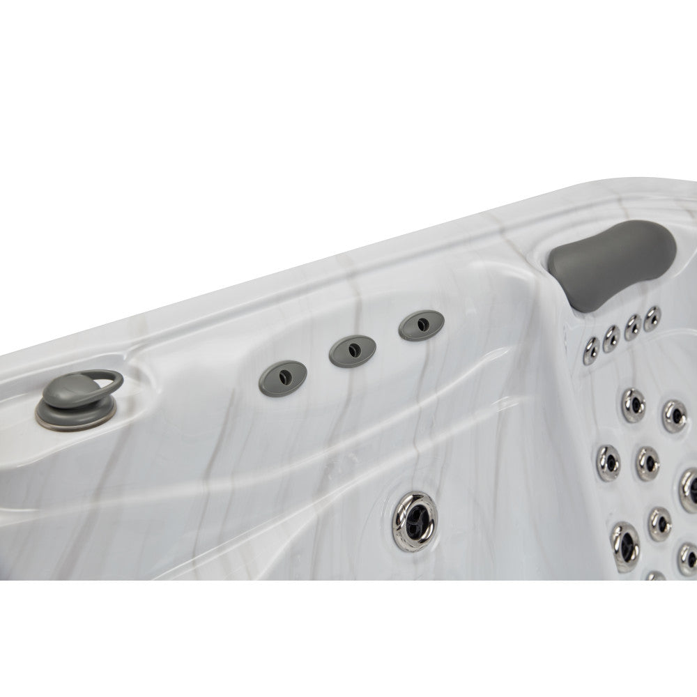 Luxury Spas Infinity 5 Person Hot Tub — 77 Stainless Steel Jet Spa (WS-594-CGE)