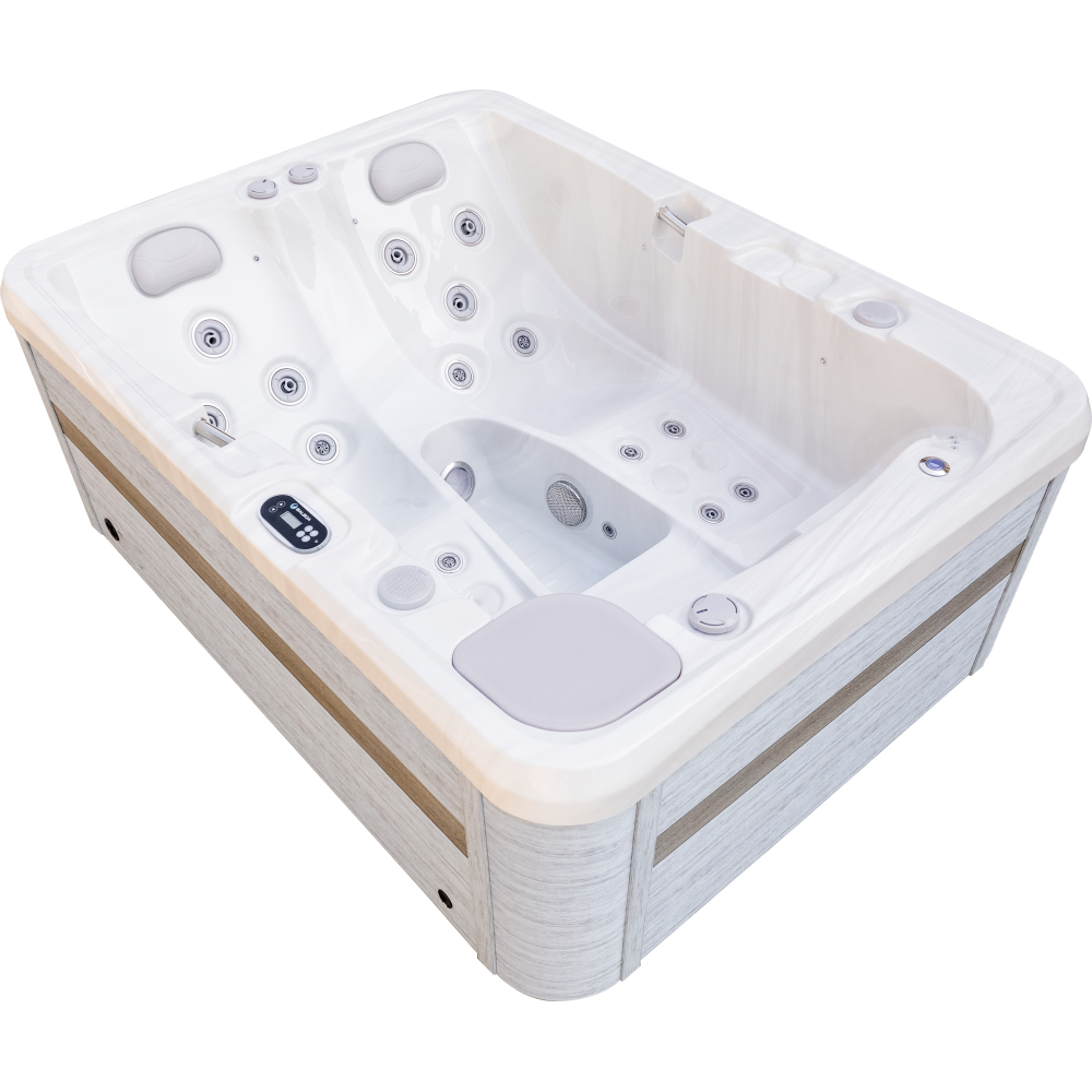 Luxury Spas Largo 3 Person Plug & Play Hot Tub — 54 Jet Lounger Spa (WS-002 PP)