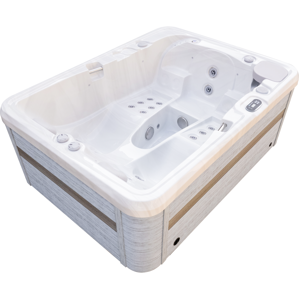 Luxury Spas Largo 3 Person Plug & Play Hot Tub — 54 Jet Lounger Spa (WS-002 PP)