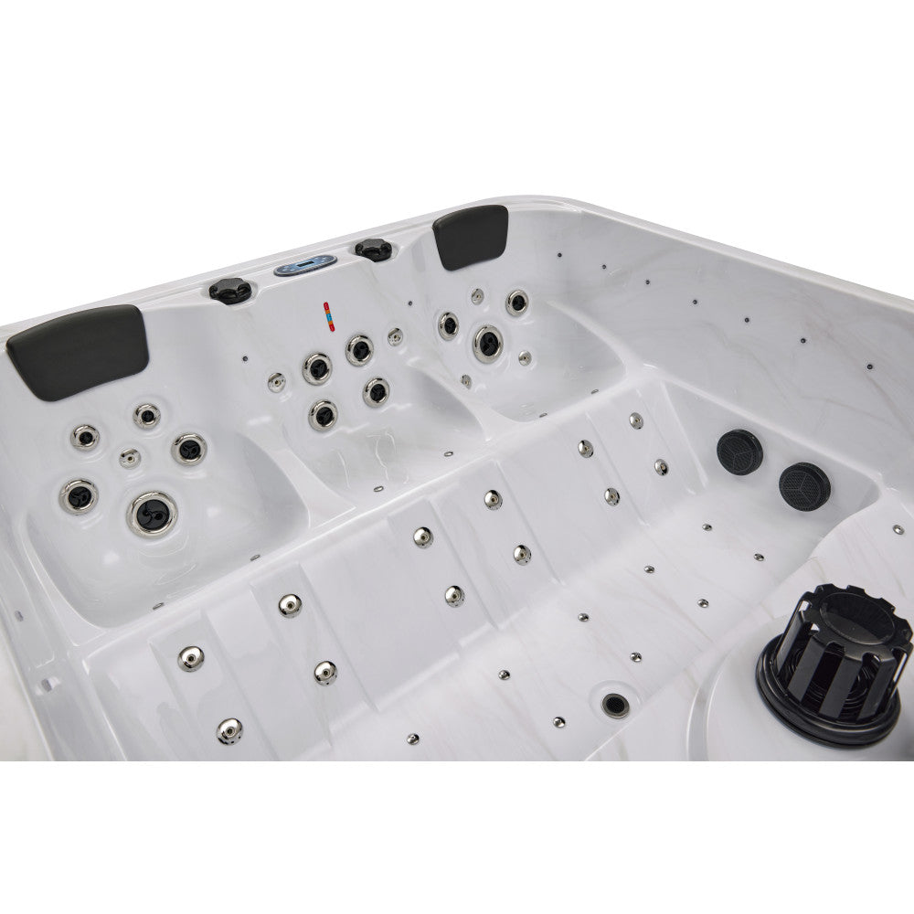 Luxury Spas Social 5 Person Hot Tub — 47 Jet Party Spa (WS-297)