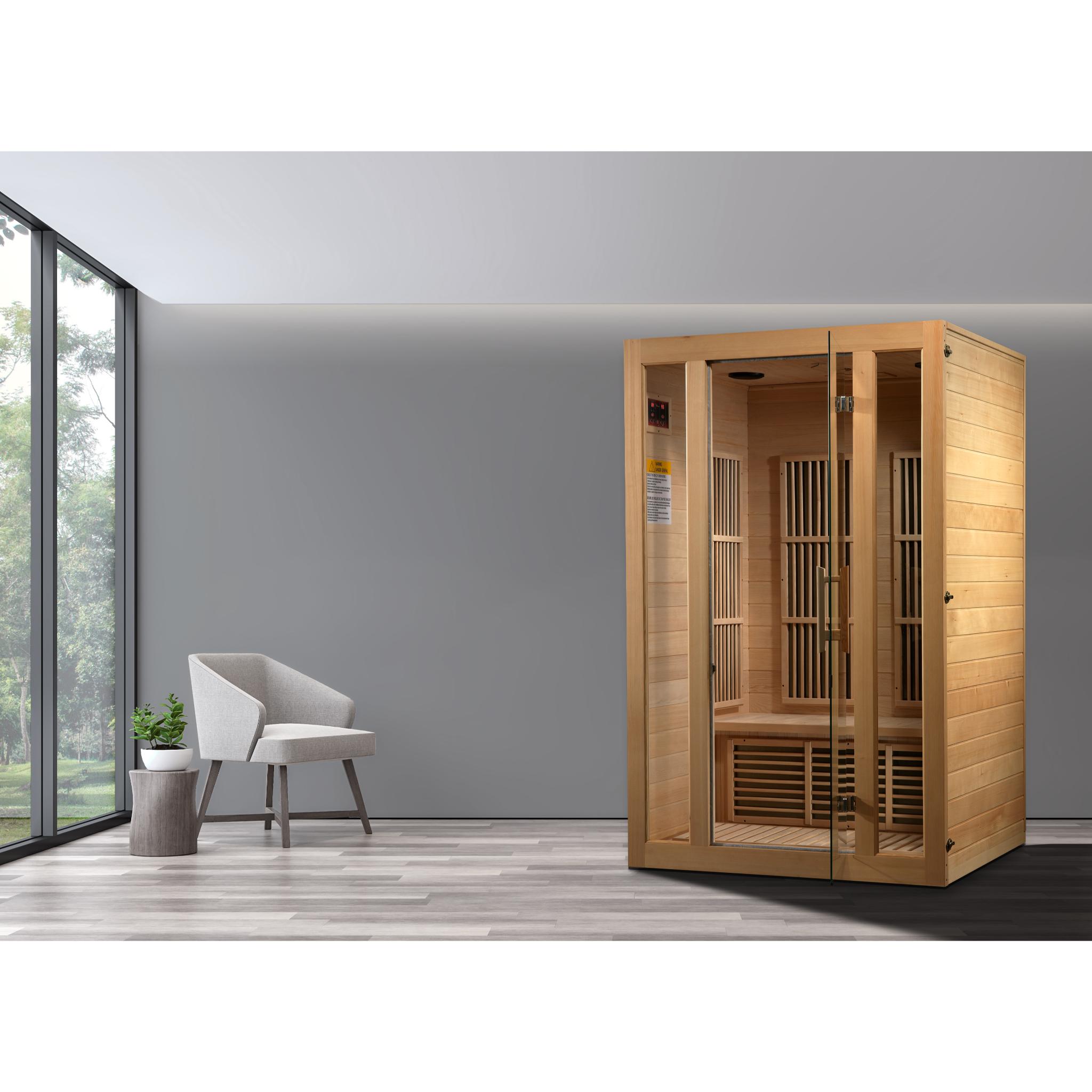Maxxus Seattle 2 Person Low EMF FAR Infrared Sauna  by Golden Designs (MX-J206-01)