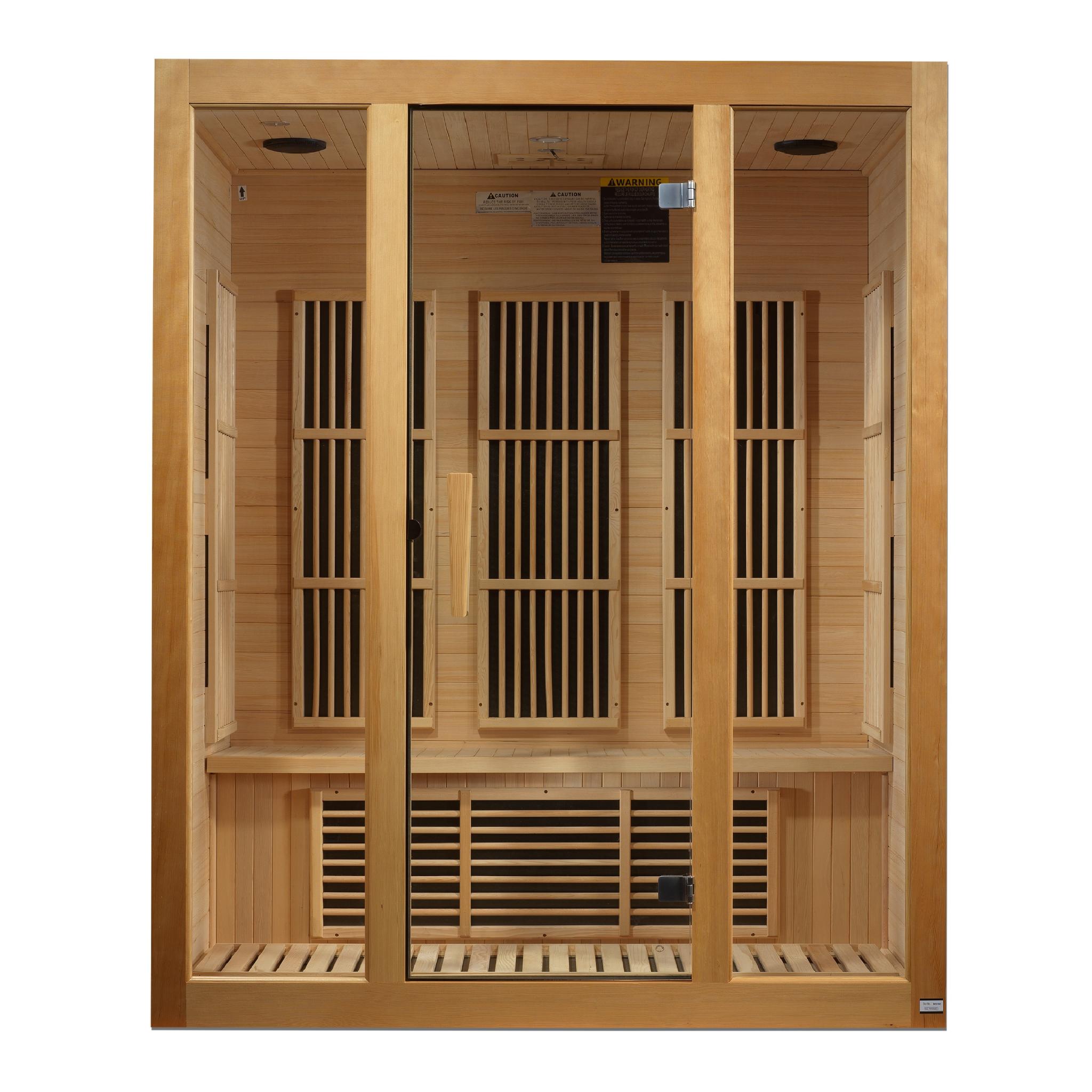 Maxxus Bellevue 3 Person Low EMF FAR Infrared Sauna by Golden Designs (MX-J306-01)