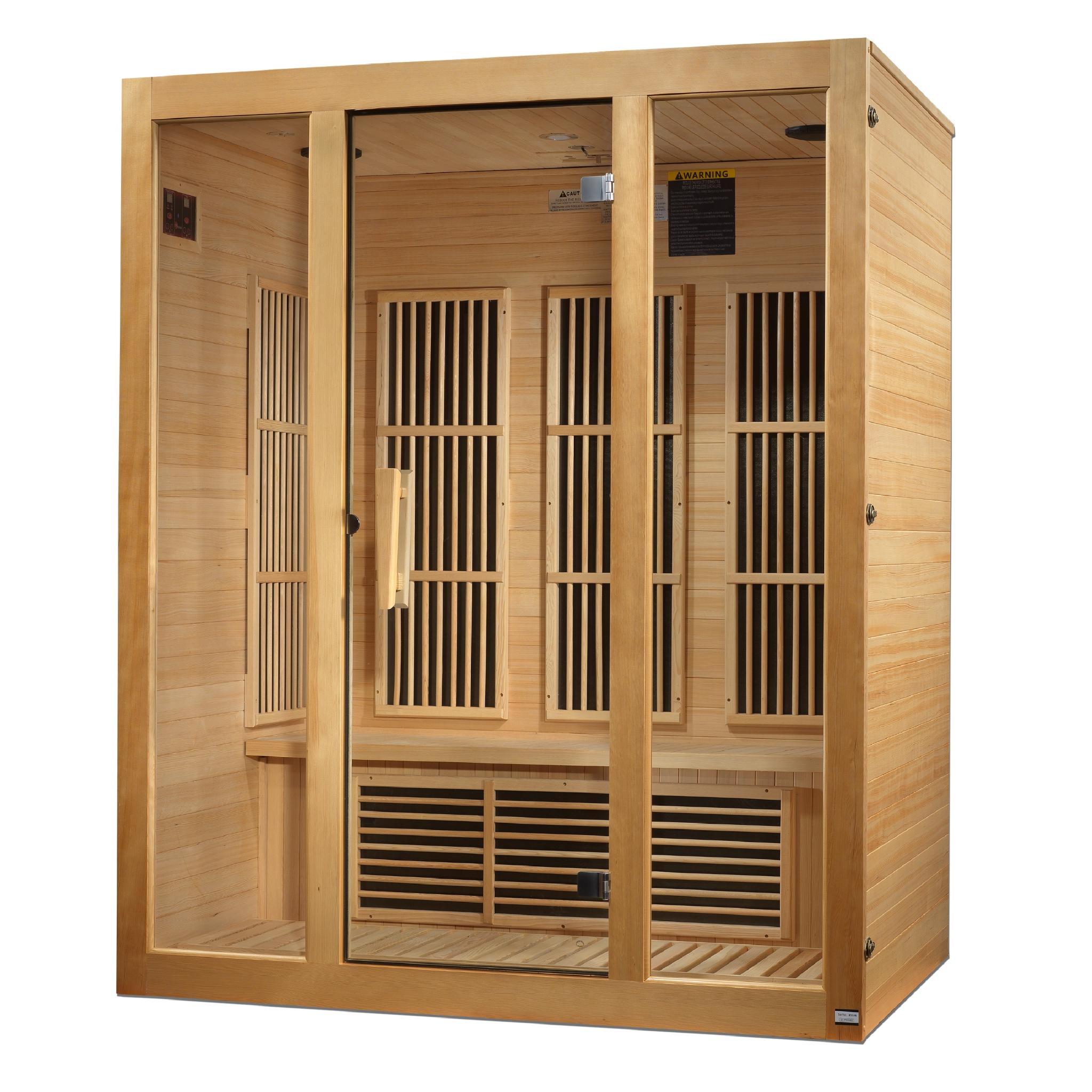 Maxxus Bellevue 3 Person Low EMF FAR Infrared Sauna by Golden Designs (MX-J306-01)