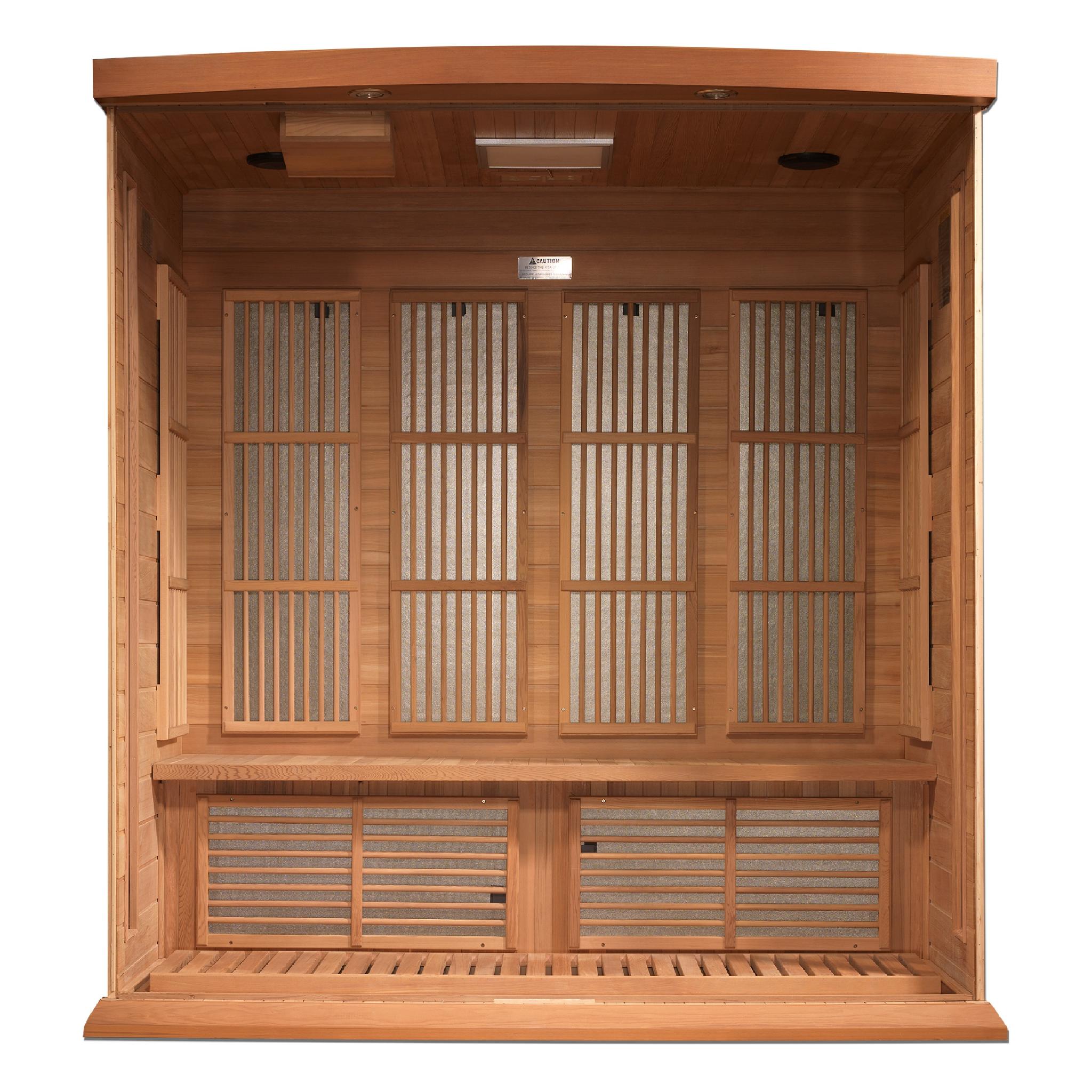 Maxxus Chaumont 4 Person Near Zero EMF FAR Infrared Sauna by Golden Designs (MX-K406-01-ZF CED)