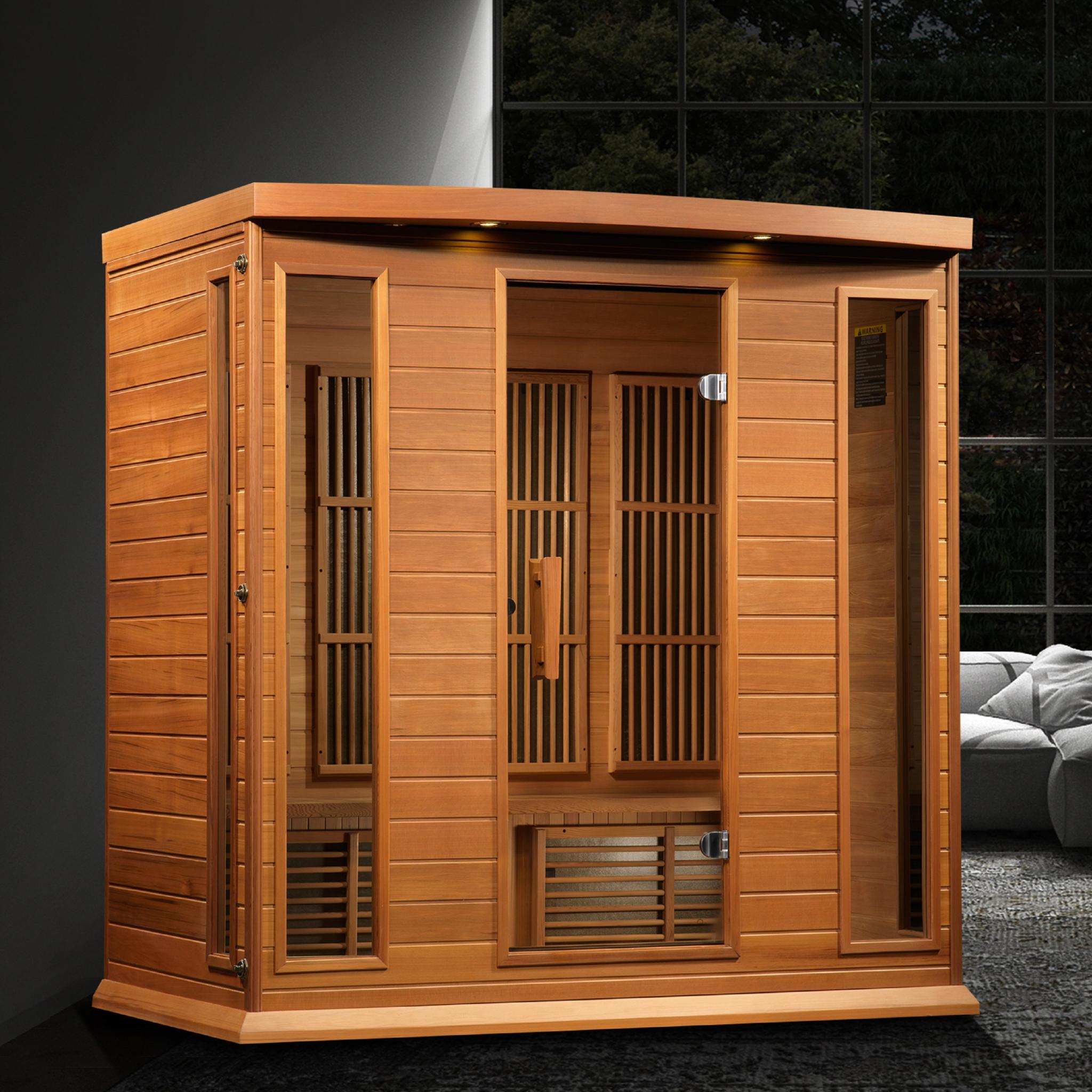 Maxxus Chaumont 4 Person Near Zero EMF FAR Infrared Sauna by Golden Designs (MX-K406-01-ZF CED)