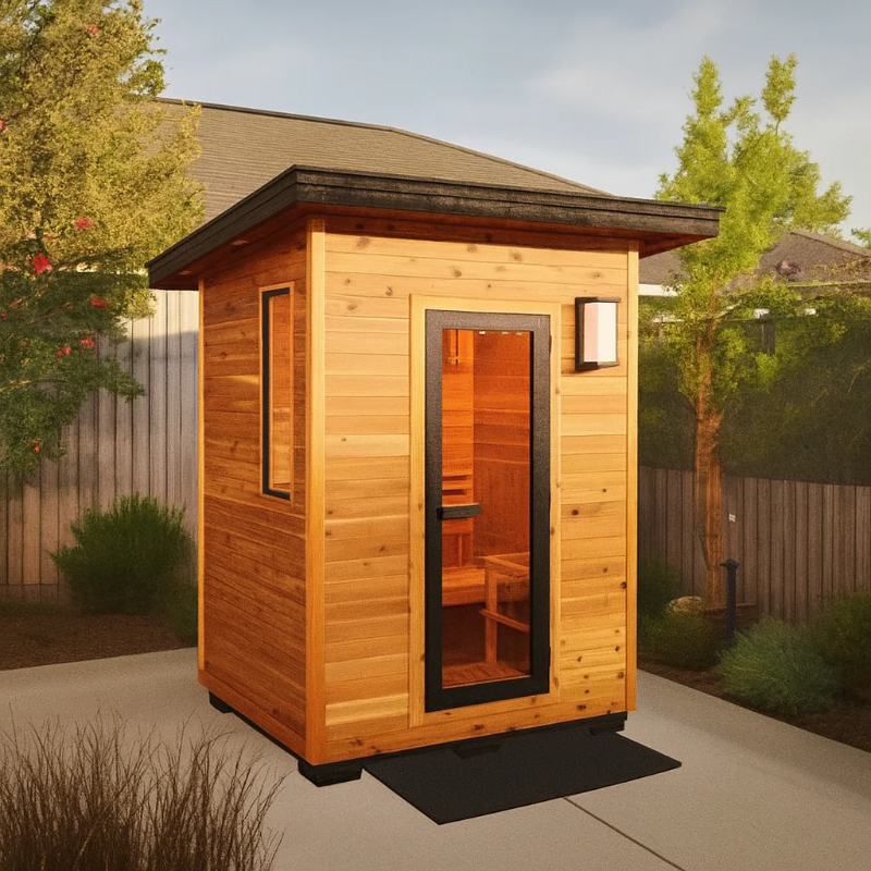 SunRay Seneca 3-Person Contemporary Outdoor Sauna - Image 1
