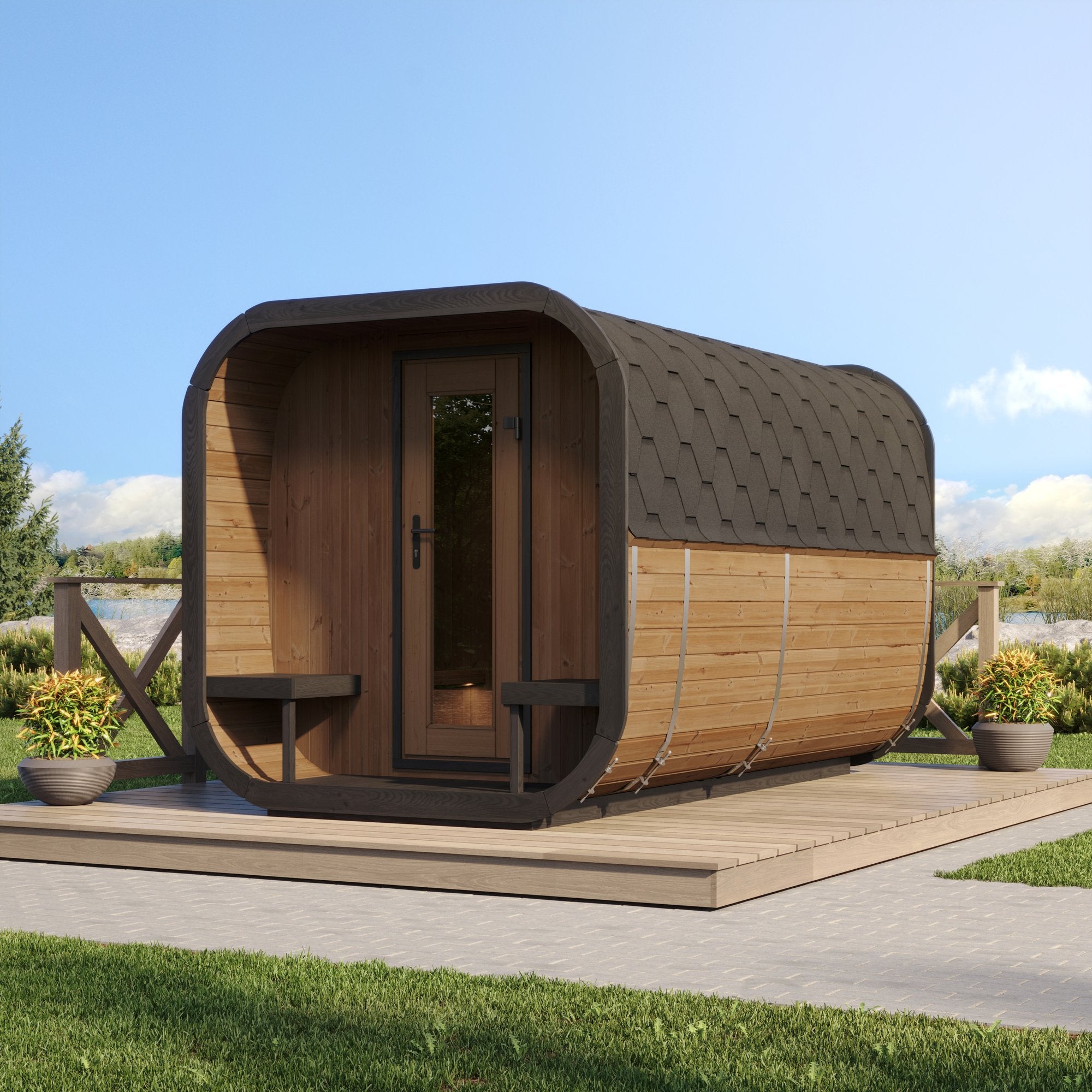 SaunaLife Model CL12GCP Cube Sauna + Cold Plunge (SL-MODEL-CL12GCP)