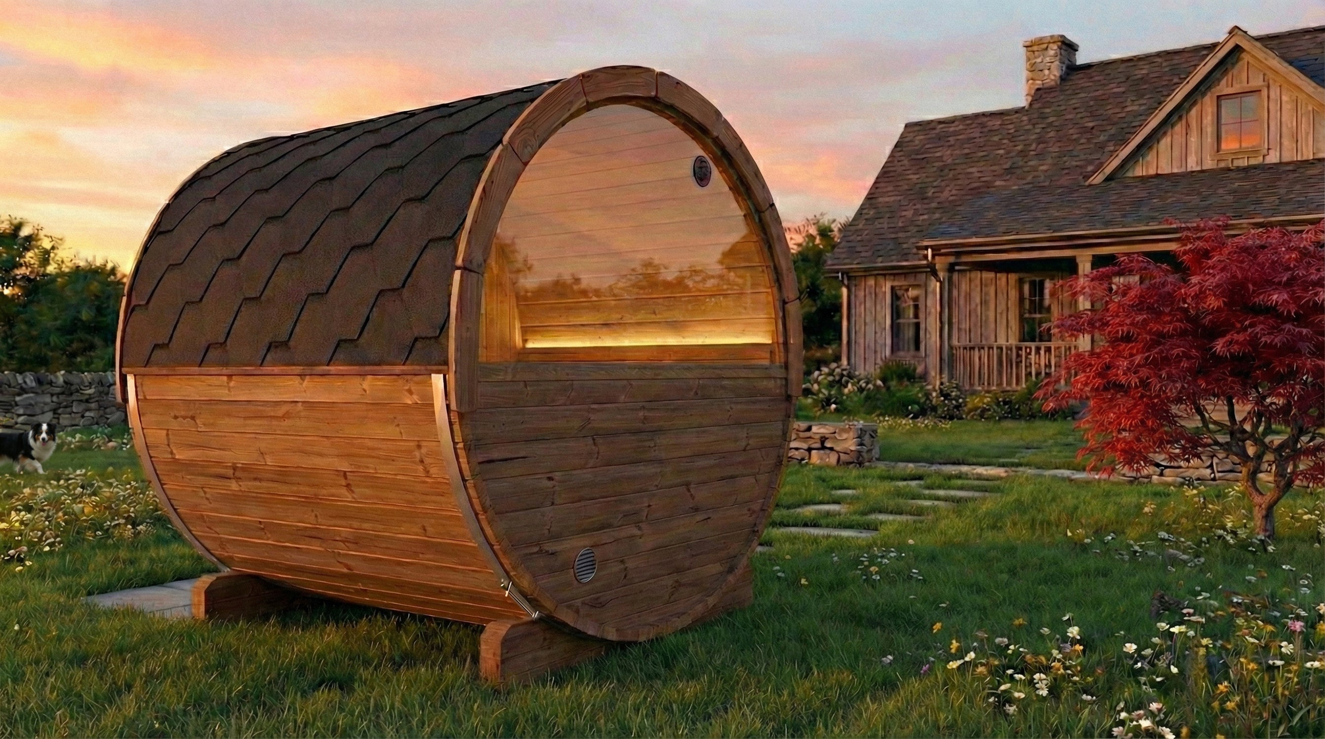 SaunaLife Model E7W Barrel Sauna (SL-MODELE7W)