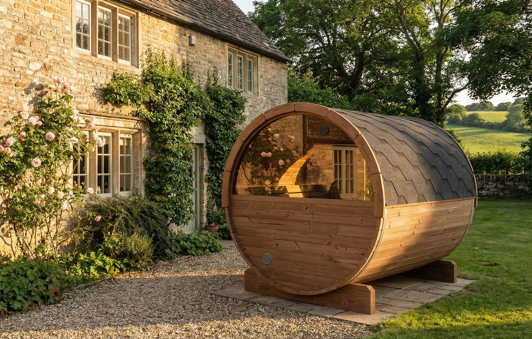 SaunaLife Model E8W Barrel Sauna (SL-MODELE8W)