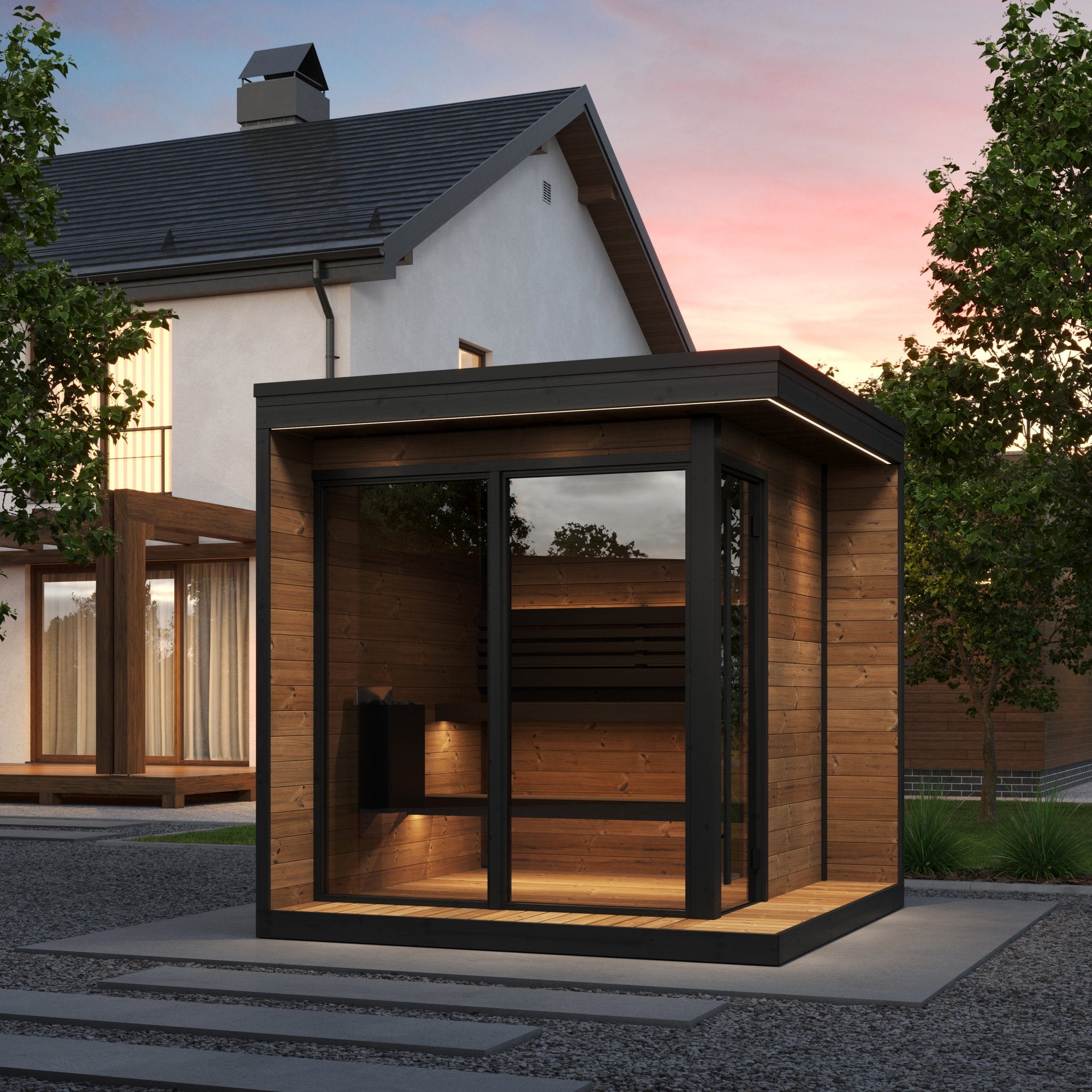 SaunaLife Model GL6 Luxury Outdoor Sauna (SL-MODELGL6)