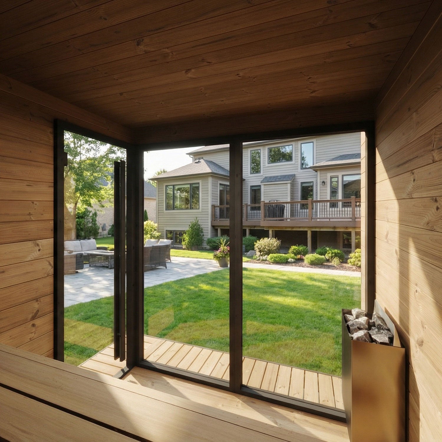 SaunaLife Model GL6 Luxury Outdoor Sauna (SL-MODELGL6)