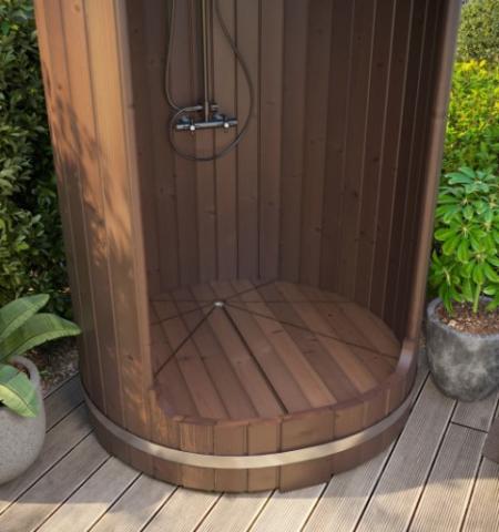 SaunaLife Model R3 Barrel Shower - Side Profile