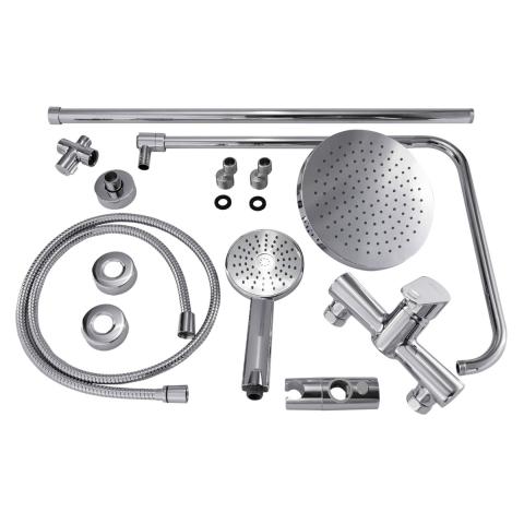 SaunaLife Model R3 Barrel Shower - Outdoor Setup