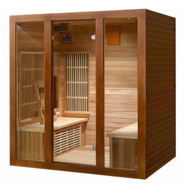 SunRay Roslyn 4-Person Indoor Infrared Sauna with Side Bench - Image 3