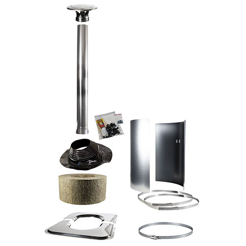 Chimney Symmetric Accessory Kit, Black Steel