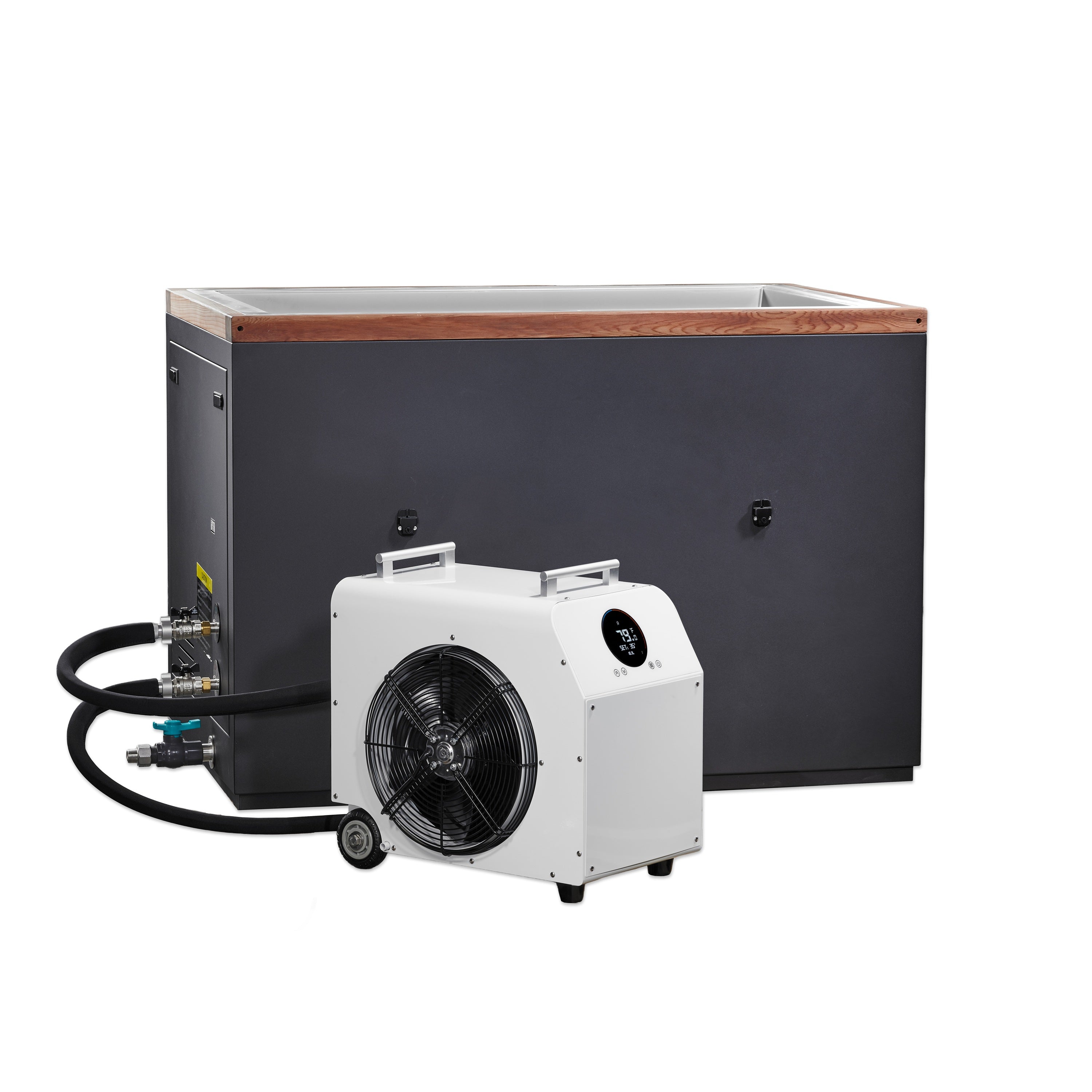 DCT-S-050-PL-34 grey front with chiller and valves 3x3