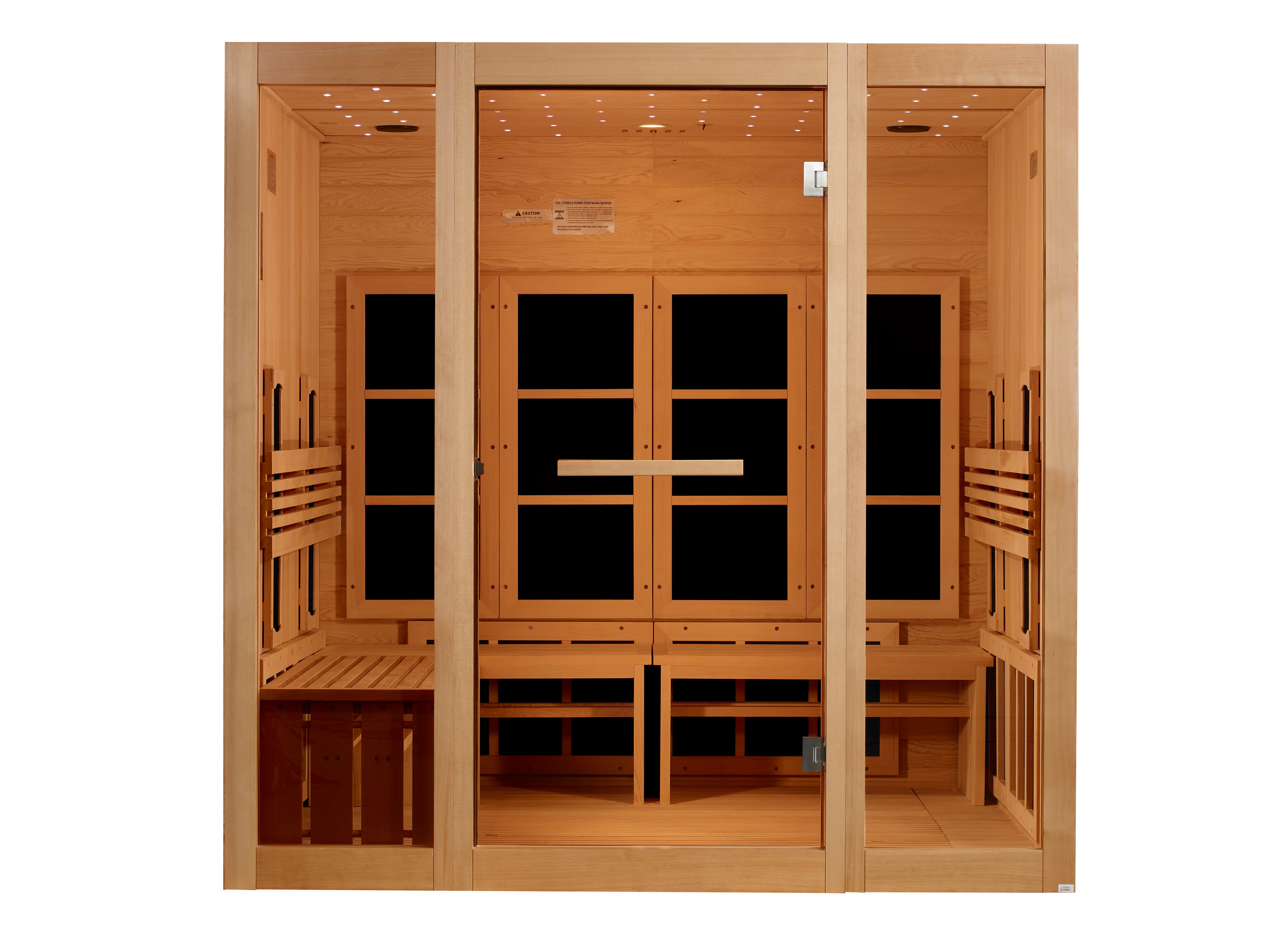 ***New 2026 Model*** Golden Designs 8 Person Full Spectrum Near Zero EMF Infrared Sauna (Canadian Hemlock) (GDI-6880-03)