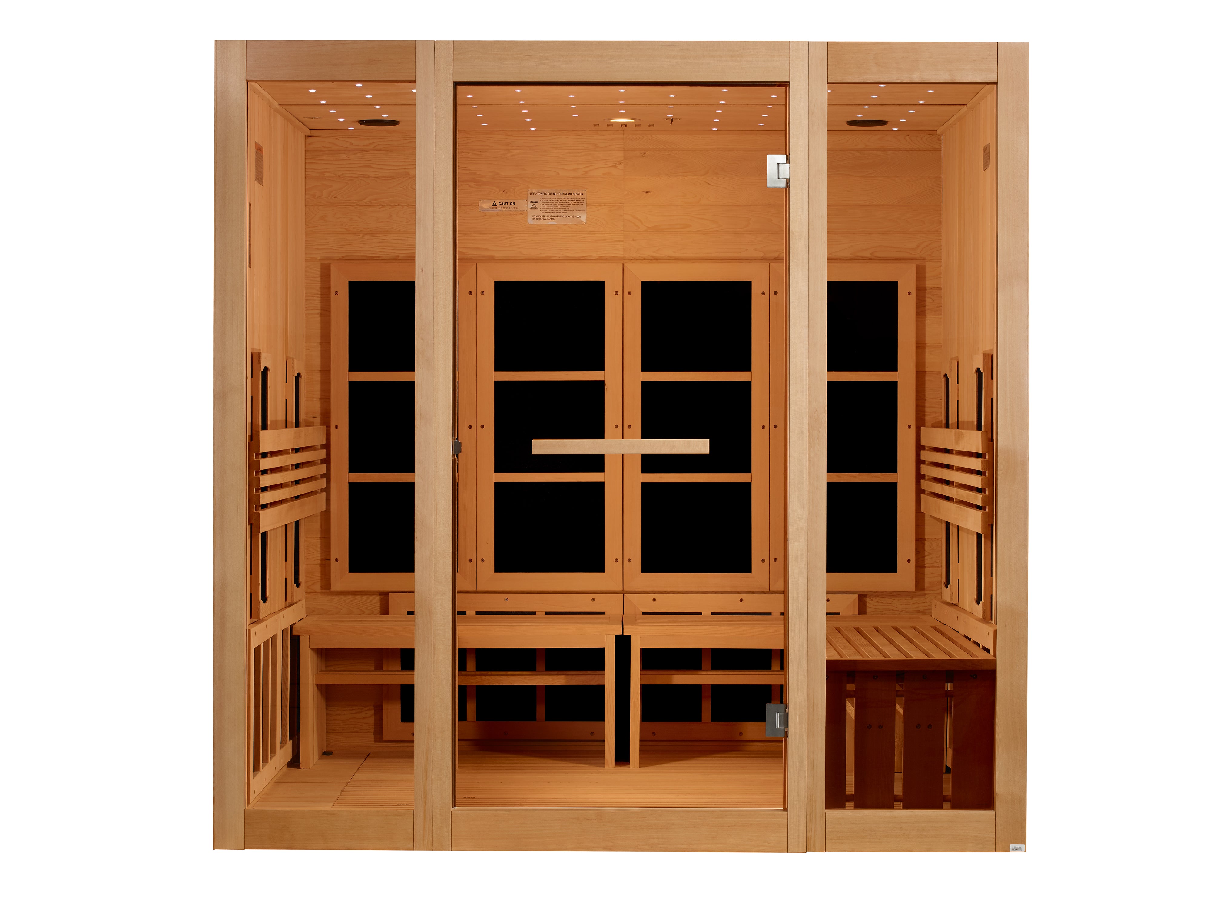 ***New 2026 Model*** Golden Designs 8 Person Full Spectrum Near Zero EMF Infrared Sauna (Canadian Hemlock) (GDI-6880-03)