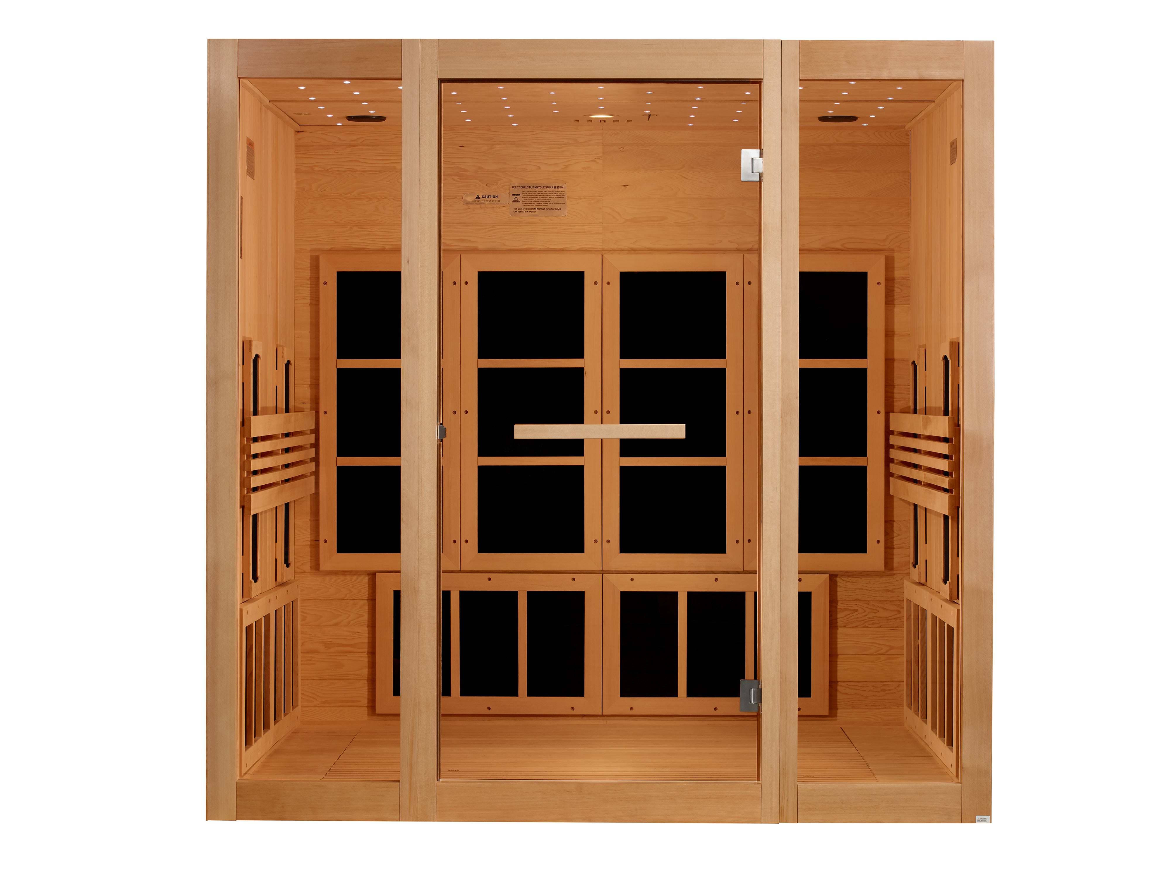 ***New 2026 Model*** Golden Designs 8 Person Full Spectrum Near Zero EMF Infrared Sauna (Canadian Hemlock) (GDI-6880-03)