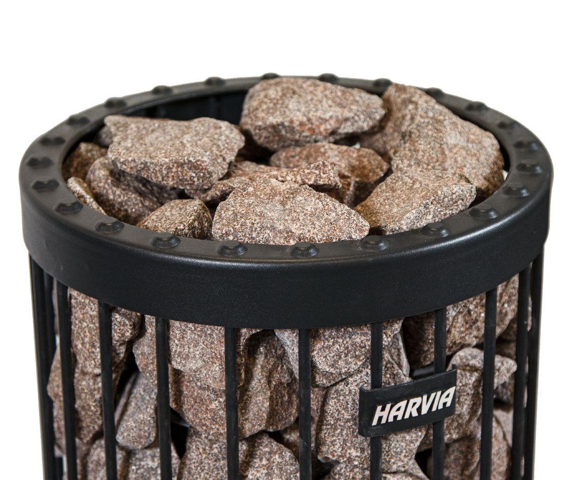 Elite Pro Heavy-Duty Sauna Heater Stones, Split-Face, 5-10cm