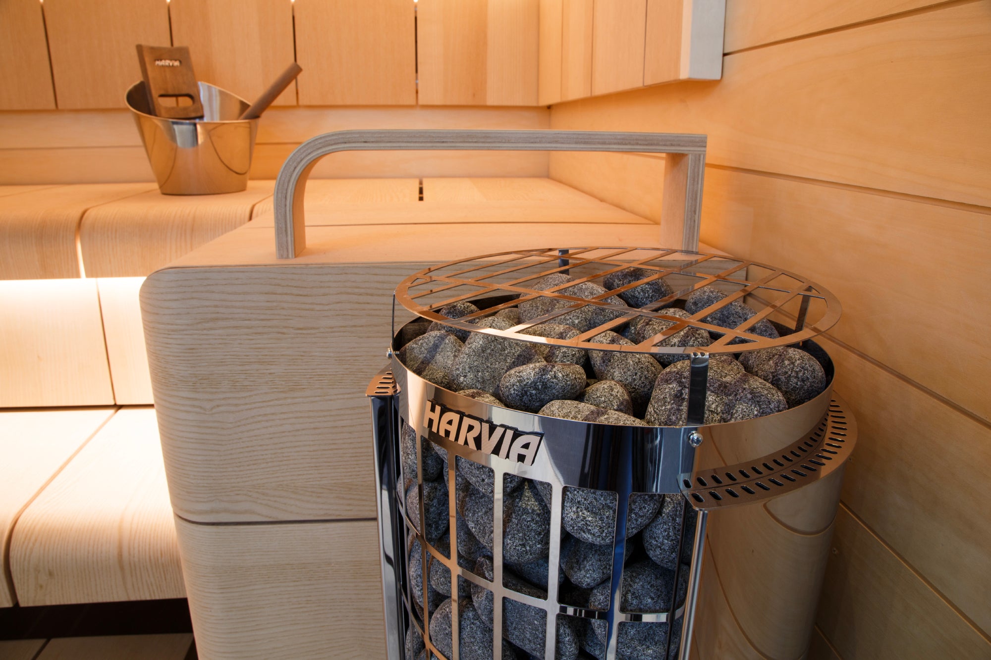 Cilindro Half Series 8kW Stainless Steel Sauna Heater at 240V 1PH with Built-In Time and Temperature Controls