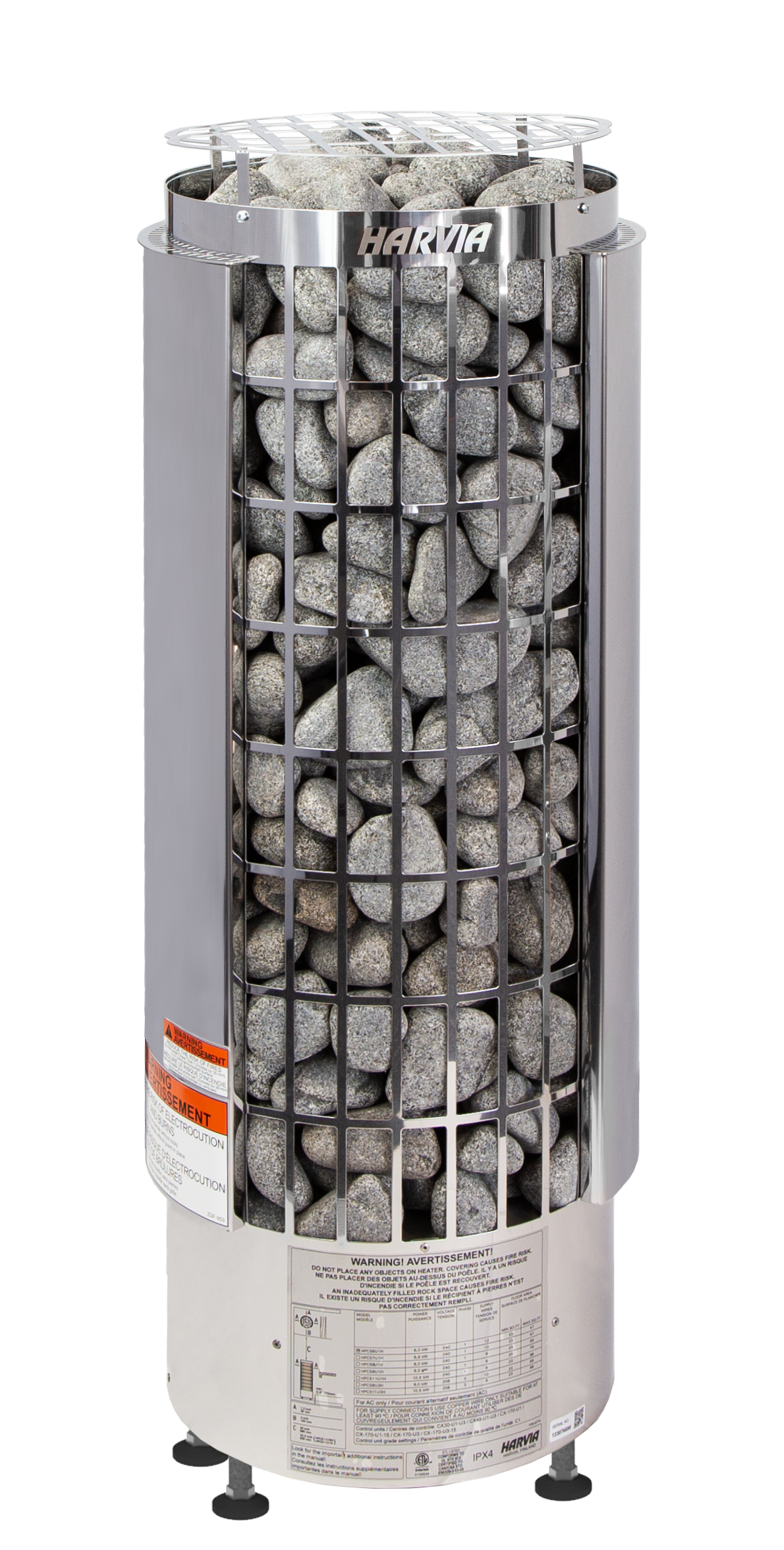 Cilindro Half Series 10.5kW Stainless Steel Sauna Heater at 240V 1PH